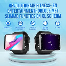 Soundlogic XL Smartwatch Android voor Dames & Heren - Smartwatches - IOS & Android - 16GB, Zilver — thumbnail 3