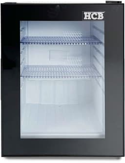 HCB® - Professionele Horeca Minibar koeling - 40L - Mini Koelkast met glazen deur - Kleine drankenkoelkast - D - Zwart - Flessenkoelkast - Bier koelkast - tafelmodel - 42.2x40x56.8 cm (DxBxH) - 13 kg - Frigo - 9968 — thumbnail 7