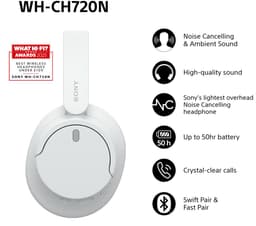 Sony WH-CH720N – Draadloze over-ear koptelefoon met Noise Cancelling - Wit — thumbnail 17