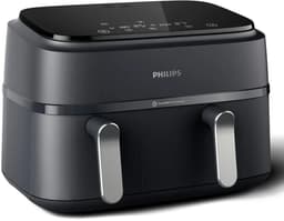 Philips 3000 Series Dual Airfryer - NA351/00 - Dubbele Mand - 9L - Tot 6 Personen - Zwart/Zilver — thumbnail 16