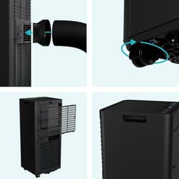 MOA Mobiele Airco - 7.000 BTU - 3-in-1 - Met Afstandbediening - Tot 22m² - Airconditioner met Ontvochtigingsfunctie - Raamafdichtingskit - Zwart — thumbnail 10