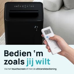 MOA Mobiele Airco - 12.000 BTU - 3-in-1 - Met Afstandbediening - Tot 35m² - Airconditioner met Ontvochtigingsfunctie - Raamafdichtingskit - Zwart — thumbnail 7