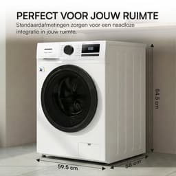 Heinner HWM-HME1014IVA10+++ Wasmachine - 10 kg - 1400 tpm - Energieklasse A-10% - Stoomfunctie met Allergy Care & Baby Care - 15 Programma’s - Quick Wash 15 min - Inverter Motor - Wit - 5 Jaar Garantie — thumbnail 8