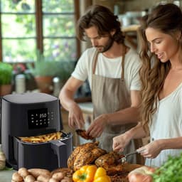 Cosensi - Siliconen bakvorm voor heteluchtfriteuse, 2 stuks accessoires - Geschikt voor Philips Essential 4,1 l - HD9252, HD9200, HD9255 - Hittebestendige bakvorm - Airfryer accessoires duurzaam siliconen. — thumbnail 3