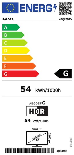 Salora 43QLEDTV - 43 Inch Smart TV - 4K QLED - Smart TV - Televisie - 2025 — thumbnail 2