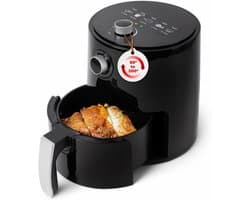 SCH® Mini airfryer - Airfryer - Airfryer klein - Zwart - 27cm x 27cm x 32cm