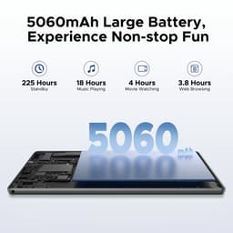 Doogee U10 - Tablet - Android15 - 16GB RAM + 128GB ROM (2TB TF) - 10 Inch IPS HD - 5060mAh - 2.0 GHz WIFI6 - 5060mah - 8mp+ 5mp - Grijs — thumbnail 4