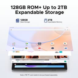 Doogee U10 - Tablet - Android15 - 16GB RAM + 128GB ROM (2TB TF) - 10 Inch IPS HD - 5060mAh - 2.0 GHz WIFI6 - 5060mah - 8mp+ 5mp - Grijs — thumbnail 7