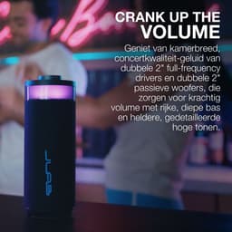 JLab Go Bluetooth Speaker Draadloos - Draagbare Muziekbox - 16 uur Batterijduur - 10 Watt - Bass Boost - IPX6 Waterproof - Multipairing - Instelbare Party Lights - App Equalizer - Zwart — thumbnail 9
