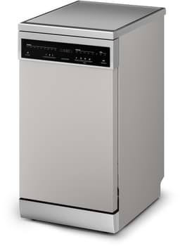 Klarstein Vaatwasser Verosteel 45 cm - vrijstaand, 10 couverts, 9 programma's, stil 42 dB, energieklasse B, AquaStop, kinderslot, zilver - Vaatwasmachine - voor Keuken - Energiezuinig - RVS - Dishwasher - Afwasmachine — thumbnail 3