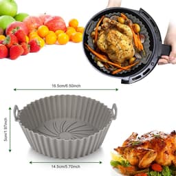 Sander Shop Siliconen vorm Heteluchtfriteuse, accessoire voor Philips Dual Basket Airfryer 3000-serie 6L/3L, heteluchtfriteuse, siliconen vorm, airfryer-accessoires voor Philips Airfryer 3000 Dual Basket, — thumbnail 4