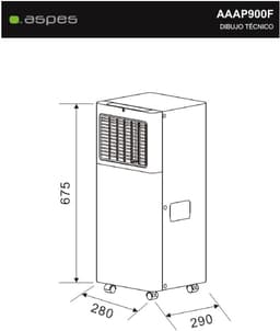 Draagbare Airconditioning 9000 BTU – Enkele Koeling met LED-Display en Afstandsbediening — thumbnail 8