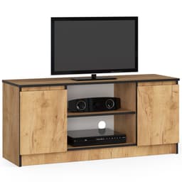 AKORD Furniture Factory OP0LRTV120CRA, Eiken, 2 schappen, Mat, 2 deur(en), 400 mm, 1200 mm — thumbnail 1