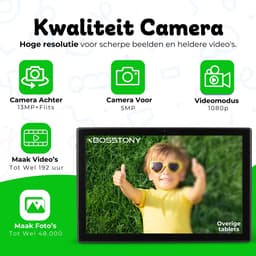 Bosstony Snelle Kids Tablet 10 inch - Ouderlijk Toezicht - 6000mAh Batterij - Android 13 - Incl Beschermpakket - Kindertablet vanaf 3 jaar — thumbnail 10