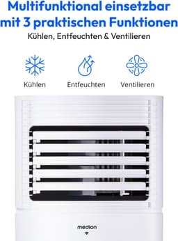 MEDION Smart Mobiele Airco P701 (7000 BTU, 3-in-1, Koelen, Ontvochtigen, Ventileren, tot 25m², incl. Raamafdichtingskit, voor Slaapkamer en Woonkamer, WiFi, App-Functie, Afstandsbediening, MD 37672) — thumbnail 26
