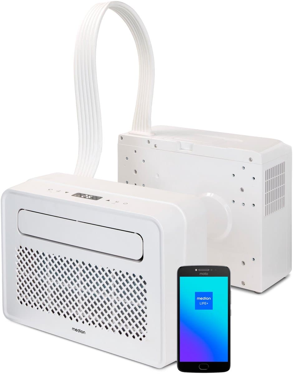 MEDION Smart Split Caravan Airco P502 (5000 BTU, 3-in-1, Koelen, Ontvochtigen, Ventileren, tot 12m², incl. Montageset, voor Caravan, Camper, WiFi, App-Functie, MD 37735) — afbeelding 1