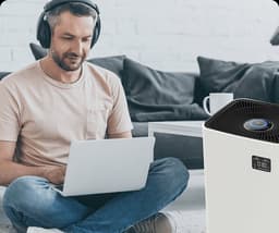 Zazitec AIR9 Luchtreiniger 96m² - CADR 800m³ p/u - HEPA-filter 99,97% Pollen, Virussen, Fijnstof, Bacteriën etc. - Air Purifier - WIT — thumbnail 4