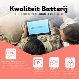 Bosstony Snelle Kids Tablet 10 inch - Ouderlijk Toezicht - 6000mAh Batterij - 192 GB - Incl Beschermpakket - Kindertablet vanaf 3 jaar - Tablet Kinderen — thumbnail 4