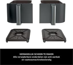 Foodi Max Dual Zone Airfryer – 2 Laden – 9.5L – 6-In-1 Functies – Olievrij – Anti-Aanbak – Vaatwasserbestendig – Zwart — thumbnail 8