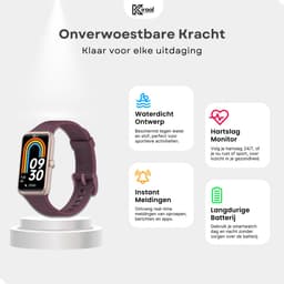 Kiraal Venture Active - AMOLED Activity Tracker - Stappenteller - Hartslagmeter - Bloeddrukmeter - Smartwatch - Waterdicht - Heren - Dames - Nederlandse Handleiding - Paars — thumbnail 7