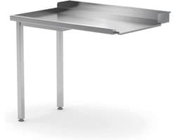 HENDI Uitlooptafel vaatwassers – rechterzijde – roestvast staal – verstelbare poten – 1000x700x850 mm