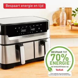 Tefal Dual Easy Fry & Grill EY905D - Heteluchtfriteuse XXL - RVS - 2700W - 8,3L — thumbnail 2