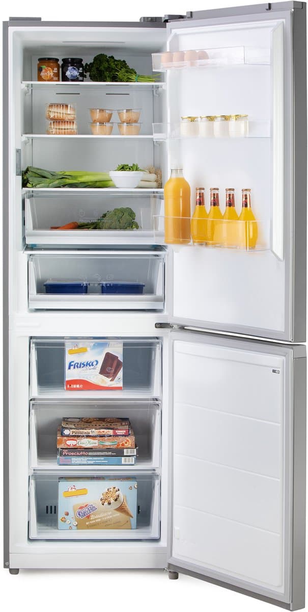 PRIMO PR183CIN Koelvriescombinatie - No Frost - 338L - Vrijstaande Koelkast - C - 35dB Stil - Inox — afbeelding 1