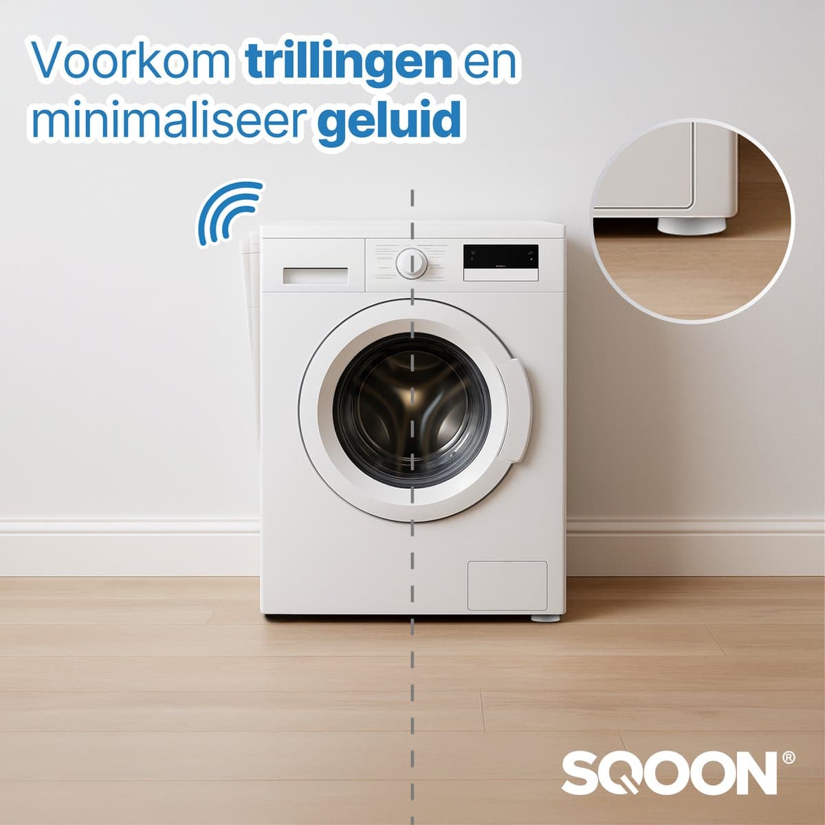 Wasmachine Trillingsdempers 4 stuks wit — afbeelding 1