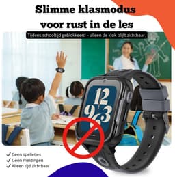 Maxikids Smartwatch Kinderen - GPS Horloge Kind Met Simkaart - GPS Tracker Kind - Kinder Smartwatch - Smartwatch Android - 4G - Stappenteller - Videobellen - HD Camera - SOS-Knop - Whatsapp en SMS - Elke Polsmaat - Gratis weekplanner - Gratis eBook — thumbnail 4