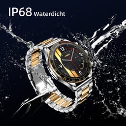 Maoo Titan AMOLED Smartwatch Heren - Special Edition - Stainless Steel en 2 TPU bandjes - Stappenteller - Hartslagmeter - Slaapmonitor - Multisport - Geschikt voor Android en iOS - Zilver en Goud — thumbnail 13