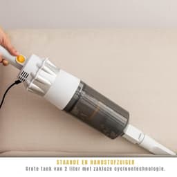 SVN® Steelstofzuiger met snoer - Steelstofzuiger - Stofzuiger - Wit - ‎13cm x 25cm x 113cm — thumbnail 4