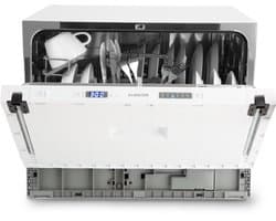 Klarstein Vaatwasser Mini voor 6 Couvert, Stille Inbouw Vaatwasser klein met 6 Programma’s, Tafelmodel Vaatwasser voor Thuis, Kantoor en Camping, Mini Vaatwasser met Wateraansluiting - Vaatwasmachine Afwasmachine - 6 Maatgedekken 52 cm - voor Singles