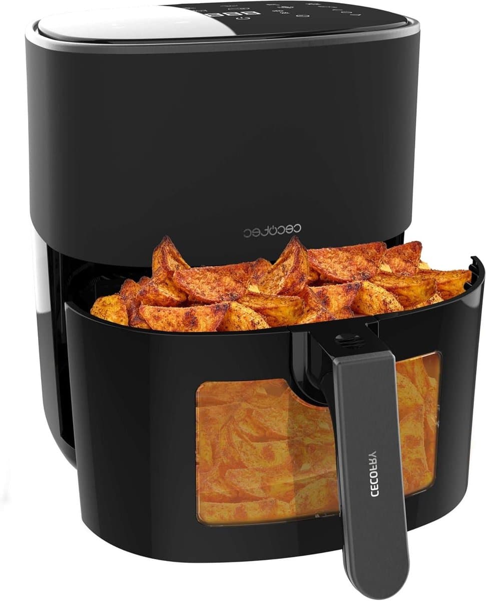 Airfryer Zonder Olie - Heteluchtfriteuse - Gezond Frituren - Met Kijkvenster - 6.5 Liter - Zwart — afbeelding 1