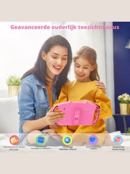 Quvo® Kindertablet Deplay - Kinder Tablet Deplay - Kindertablet Deplay Pro - Roze - 26cm x 16cm x 2cm — thumbnail 2