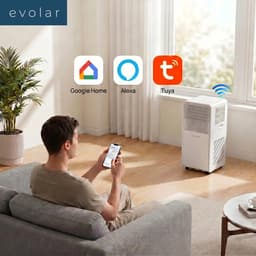 Evolar Mobiele Airco - 12000 BTU - Koelen & Verwarmen - WiFi - App & Afstandsbediening - Airconditioner - met Afvoerslang - Slaapkamer, Woonkamer, Kantoor - EVO-012CHW — thumbnail 7