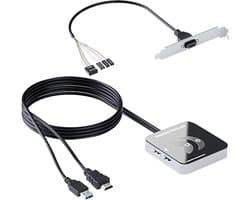 PC Power Knop - Externe Start - Computer Starten - 5Gbps Hoge Snelheid - 8x8x2 cm - Zwart