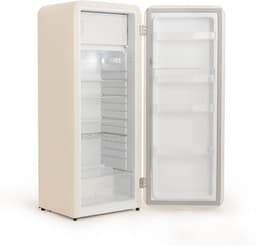 CREATE - Koelkast in retrostijl - Gebroken wit - Handvat Goud - FRIDGE RETRO 281L — thumbnail 9