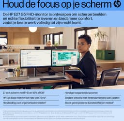 HP Elitedisplay E27 G5 - Full HD IPS Monitor - 27 inch — thumbnail 2