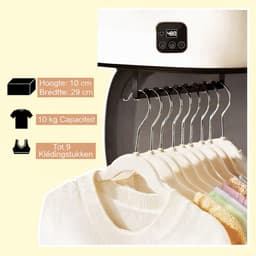 Mini Droger Set met Warmtepomp - 1-8 Uur Timer - Afstandsbediening - UV Sterilisatie - Compact voor Thuis, Zakelijk, Hotel en Camping - Energieklasse A+ — thumbnail 6