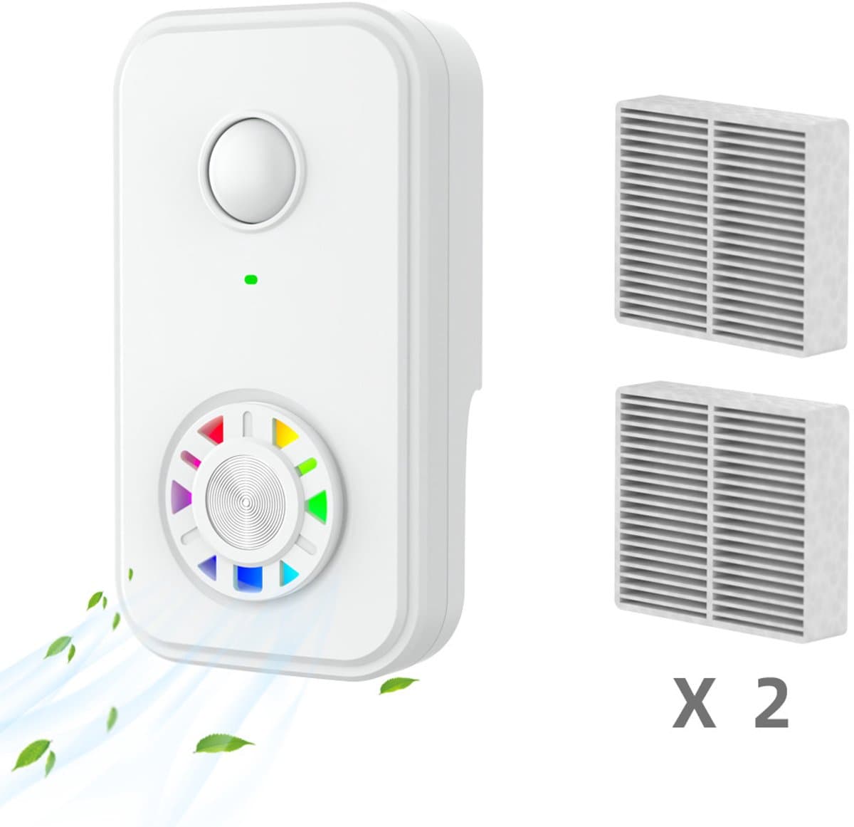Luchtreiniger met negatieve ionen voor thuis en huisdieren | Luchtreiniger voor grote ruimtes - met stil, geurverminderend filter voor slaapkamer, kantoor, keuken, garage en badkamer — afbeelding 1