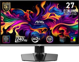 MSI MAG 272UP QD-OLED X24 - UHD Gaming Monitor - 26.5 Inch - 240Hz - USB-C PD 15W — thumbnail 1