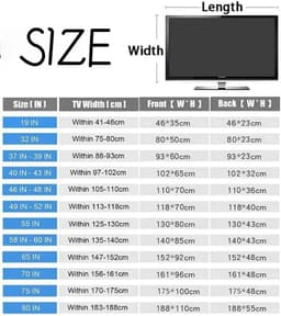 Televisie Hoes - TV Deksel - Stofvrij Houden - Zachte Bescherming - 55 inch - Bird2 Patroon — thumbnail 3