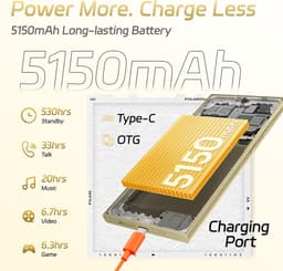 Slimme Smartphone met 6,88 inch HD+ Scherm en 128 GB Opslag voor Mobiele Telefoon — thumbnail 2