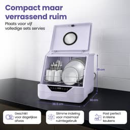 SwayTosh Mini Vaatwasser DTX-3 – 2026 - Mini Afwasmachine Vrijstaand – Washing Machine – Vrijstaande Vaatwasser – Dishwasher – Kleine Vaatwasser – Vaatwasmachine — thumbnail 9