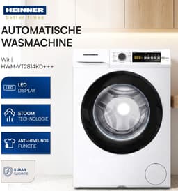 Heinner HWM-VT2814KD+++ Wasmachine 8 kg – 15 Programma’s Met Anti-Kreuk - Allergievriendelijk – Eco Logic & Balance Control-systeem – 1400 tpm – Wit – 5 Jaar Garantie — thumbnail 6