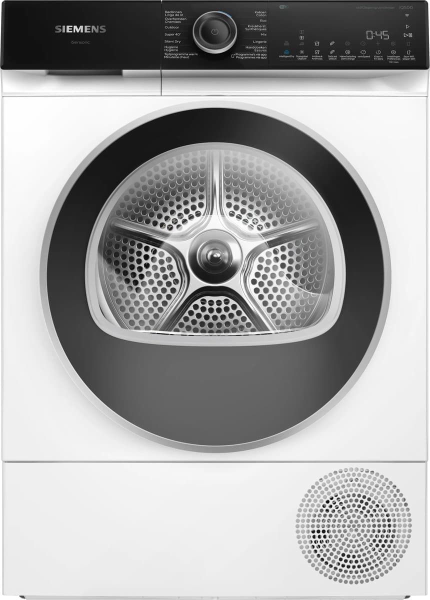 Siemens WQ46H2DEFG - iQ500 - Wasdroger - Warmtepompdroger - 9 kg - - Energielabel B - Zelfreinigende condensor blijvend energiezuinig -Home connect — afbeelding 1