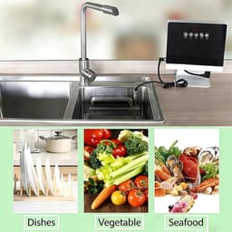 Draagbare Vaatwasser - Huishoudelijke Machine - Servies Reinigen - Geen Installatie Nodig - 5 kg - Zilver Wit — thumbnail 5