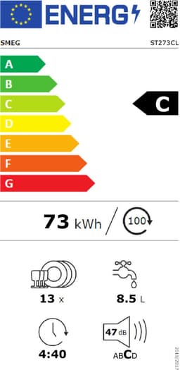 SMEG ST273CL - Inbouw vaatwasser - Volledig integreerbaar - 60 cm — thumbnail 21