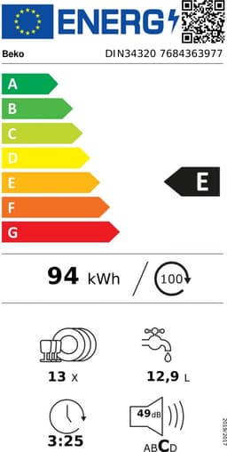 Beko DIN34320 - Inbouw Vaatwasser — thumbnail 2