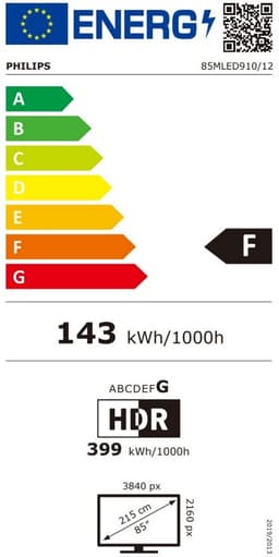 Philips 85MLED910/12 - 85 inch - 4K QD-MiniLED - 2025 - Smart TV — thumbnail 2